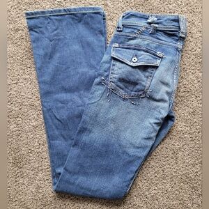 Yanuk Womens Dreamer Stitch Jeans 25 Flare Medium Wash Cowgirl Country Riding